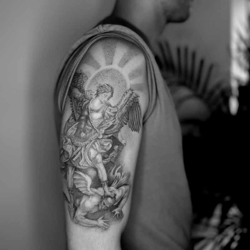 Fallen angel tattoo