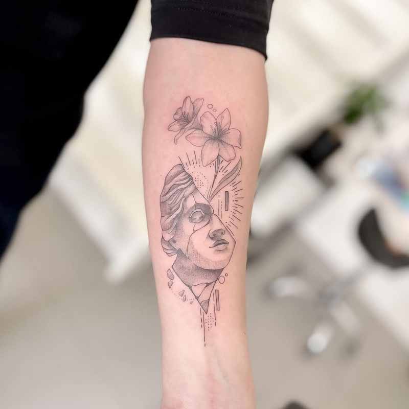 Geboorte bloem concept tattoo