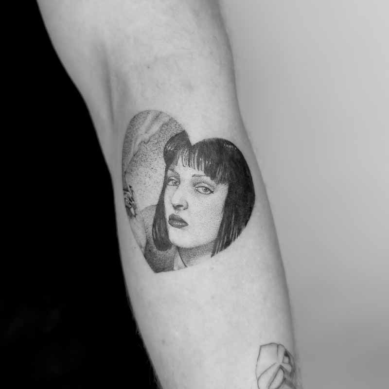 Uma Thurman tattoo